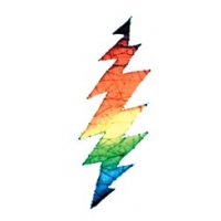 GRATEFUL DEAD BATIK LIGHTNING BOLT WINDOW STICKER