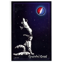 GRATEFUL DEAD WOLF STEAL YOUR FACE MOON STICKER
