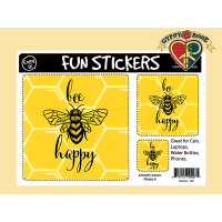 Bee Happy 3 Asst Sizes Sticker