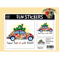 Bug With Frog 3 Asst Sizes Sticker