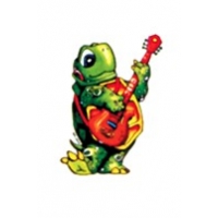 STICKERS - PLAYING TURTLE WINDOW STICKER