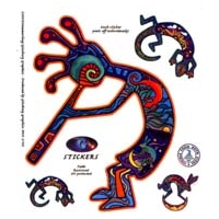 KOKOPELLI MULTICOLOR WINDOW STICKER