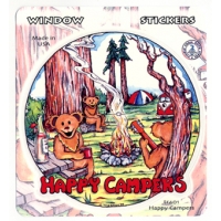 GRATEFUL DEAD HAPPY CAMPERS WINDOW STICKER