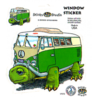 Turtle School Bus Window Sticker