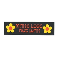 MAKE LOVE NOT WAR BUMPER STICKER