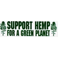 SUPPORT HEMP FOR A GREEN PLANET BUMPER STICKER