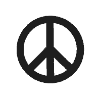PEACE SIGN WINDOW STICKER