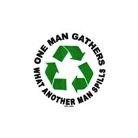 ONE MAN GATHERS WHAT ANOTHER MAN SPILLS BUMPER STICKER