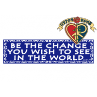 BE THE CHANGE YOU WISH TO SEE... BUMPER STICKER