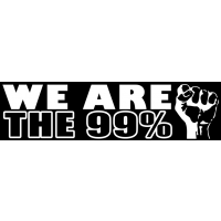 WE ARE THE 99% BUMPER STICKER
