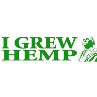 I GREW HEMP GEORGE WASHINGTON BUMPER STICKER