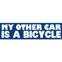 MY OTHER CAR IS A BICYCLE BUMPER STICKER