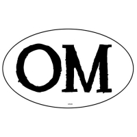 OM OVAL BUMPER STICKER