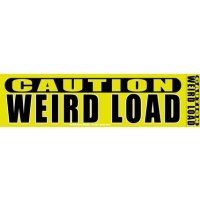 CAUTION WEIRD LOAD BUMPER STICKER