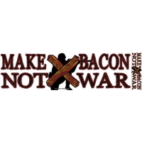 MAKE BACON NOT WAR BUMPER STICKER