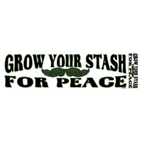 GROW YOUR STASH FOR PEACES BUMPER STICKER