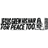 Jesus Grew His Hair For Peace Too Sticker