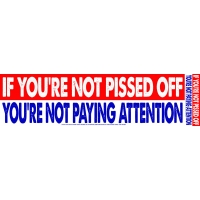 IF YOU ARE NOT PISSED OFF YOU ARE NOT PAYING ATTENTION STICKER
