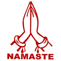 5-inch Namaste Prayer Hands Cutout Sticker