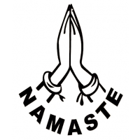 4-inch Namaste Prayer Hands Cutout Sticker