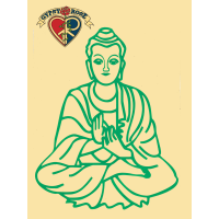 SITTING BUDDHA CUTOUT STICKER