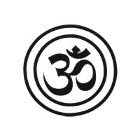Om In Circles Cutout Sticker