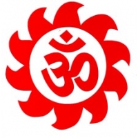 Om In Flower Cutout Sticker