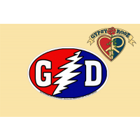 G/D BOLT RED WHITE BLUE NATION OVAL GRATEFUL DEAD STICKER