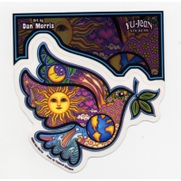 PEACE DOVE PSYCHEDELIC WINDOW STICKER