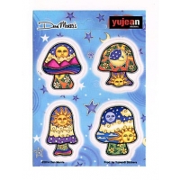 Dan Morris Mini Mushrooms 4 Pc Set Sticker