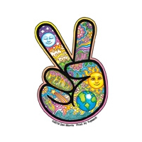 Mini Pk Of 5 Dan Morris Peace Hand Sticker