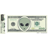 Alien 100 Dollar Bill Sticker