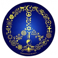 MINI COEXIST PEACE SIGN STICKER