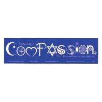 PRACTICE COMPASSION SYMBOLS ?Ãƒâ€¡ÃƒÂ´ BUMPER STICKER