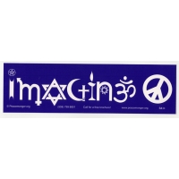 IMAGINE IN SYMBOLS BUMPER STICKER