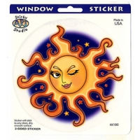 Seductive Winking Sun Sticker
