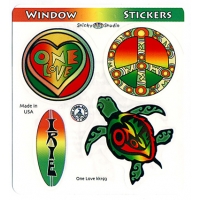 Rasta Multi-Designs 4-Stickers Set