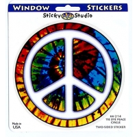 Tye Dye Spiral Peace Circle Sticker