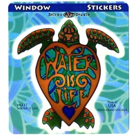 WATER IS LIFE TURTLE STICKER
