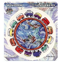 Buses Around The World Sticker