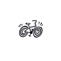 BICYCLE CUT OUT RUB ON STICKER