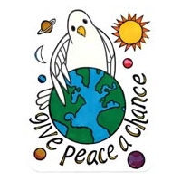 Give Peace A Chance Dove Earth Sticker