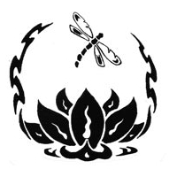 Lotus Dragonfly Sticker