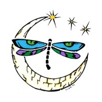 Dragonfly withMoom Sticker