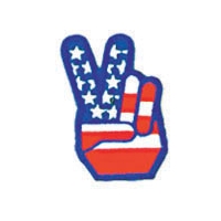 PEACE FINGERS FLAG PATCH