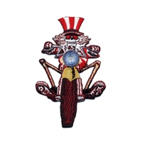 GRATEFUL DEAD MOTORCYCLE SAM TOP HAT PATCH