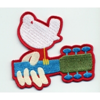 PATCH - WOODSTOCK DOVE GUITAR LOGO PATCH