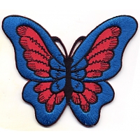 Butterfly Blue With Red Patch