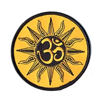 OM IN SUN CIRCLE PATCH