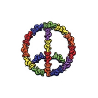 GRATEFUL DEAD DANCING BEAR PEACE SIGN PATCH